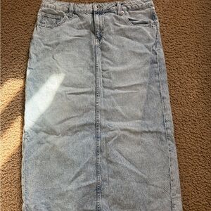 H&M Light Blue Denim Maxi Skirt